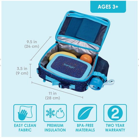 BENTGO BACKPACK CONFETTI DEEP SEA OCEAN SPACE BLUE - Picture 10 of 11